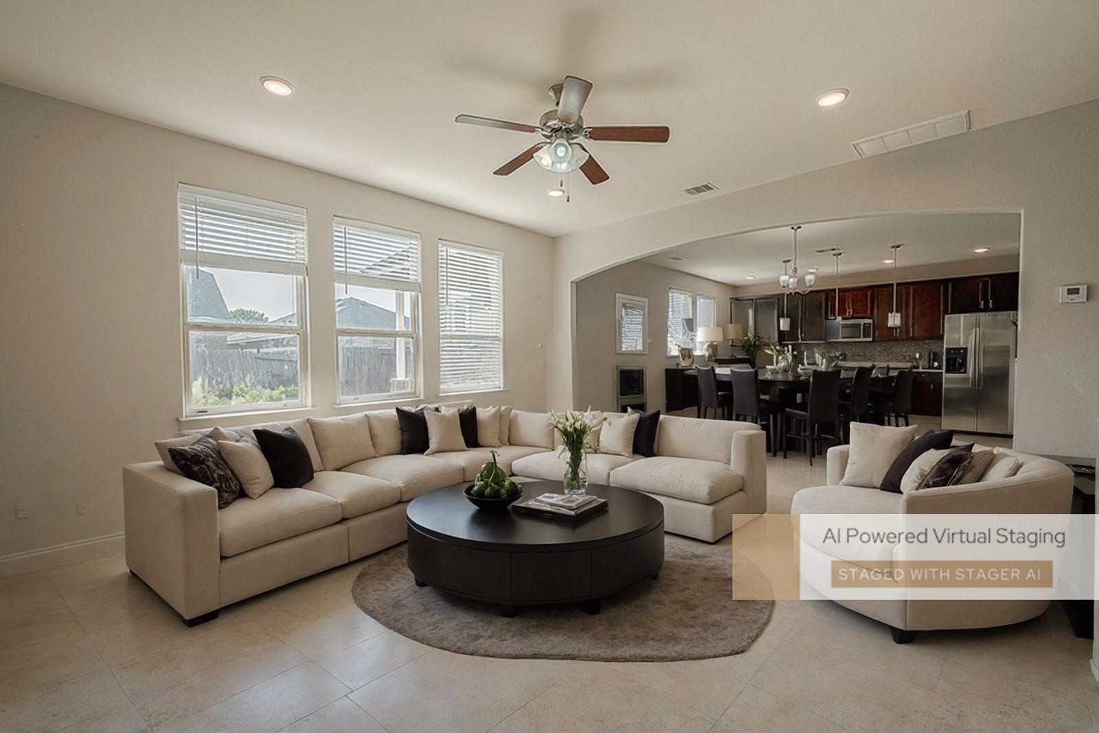 223 Sintra Lk Way Rosenberg, TX 77469 - Photo 9 of 43 a living room with furniture and a large window
