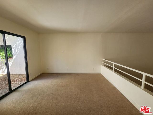 a view of a room with sliding door