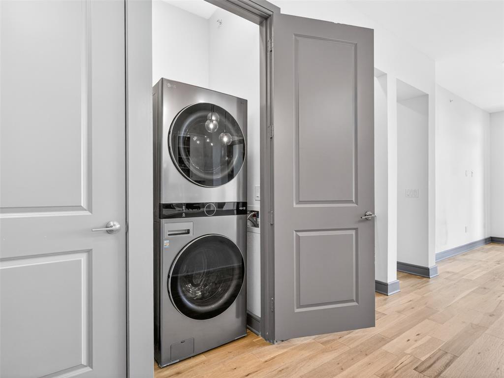 2700 Old Denton Road, Unit 4440 Carrollton, TX 75007 - Photo 6 of 32 Integrated stacked stainless steel washer and dryer unit