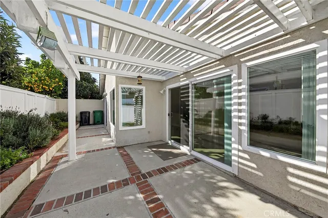 a view of a garden with pathway