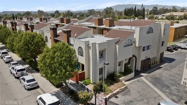 an aerial view of multiple house