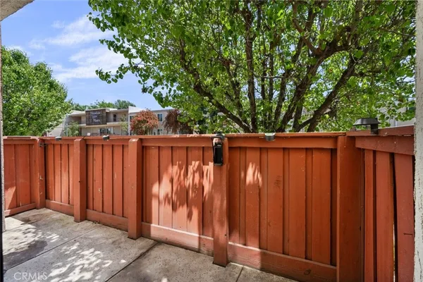 a view of wooden fence