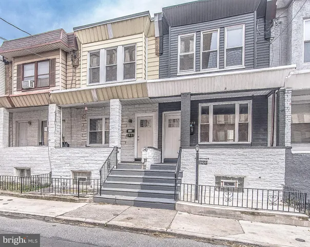 front view of a brick house