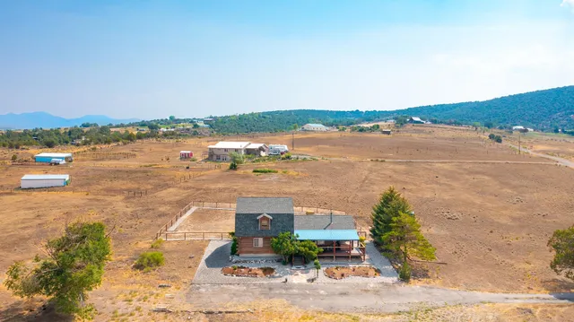 a view of a house with a patio