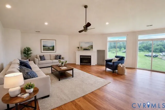 a view of entryway with wooden floor