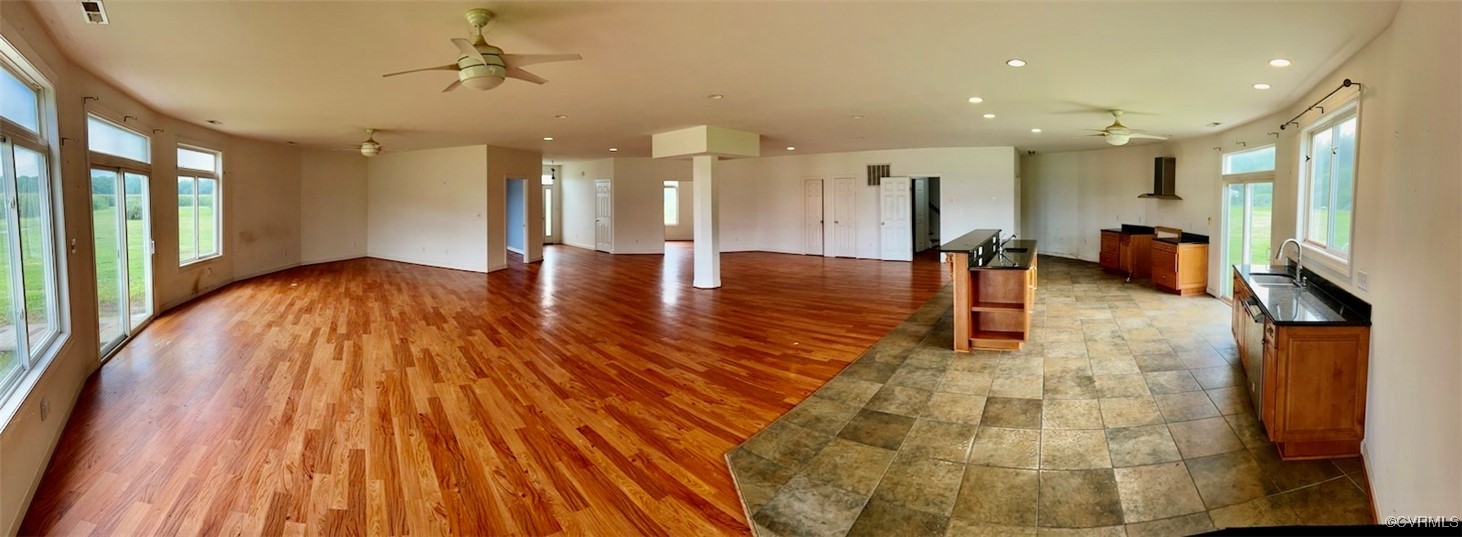 395 Kinsale Creek Road Kinsale, VA 22488 - Photo 5 of 41 a view of livingroom with hardwood floor and a ceiling fan