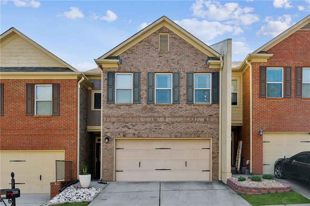 a front view of a house