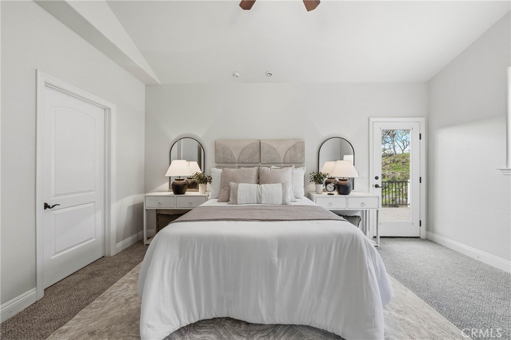 19429 Moon Ridge Road Hidden Valley Lake, CA 95467 - Photo 35 of 75 a bedroom with a bed and a potted plant