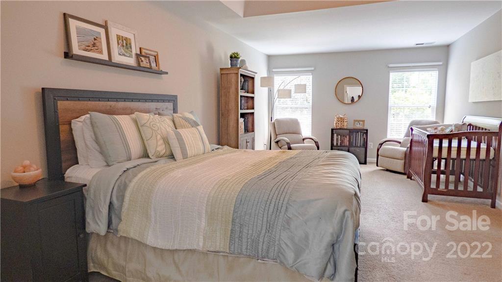 3303 Burnage Hall Road Harrisburg, NC 28075 - Photo 17 of 37 a bedroom with a bed and windows