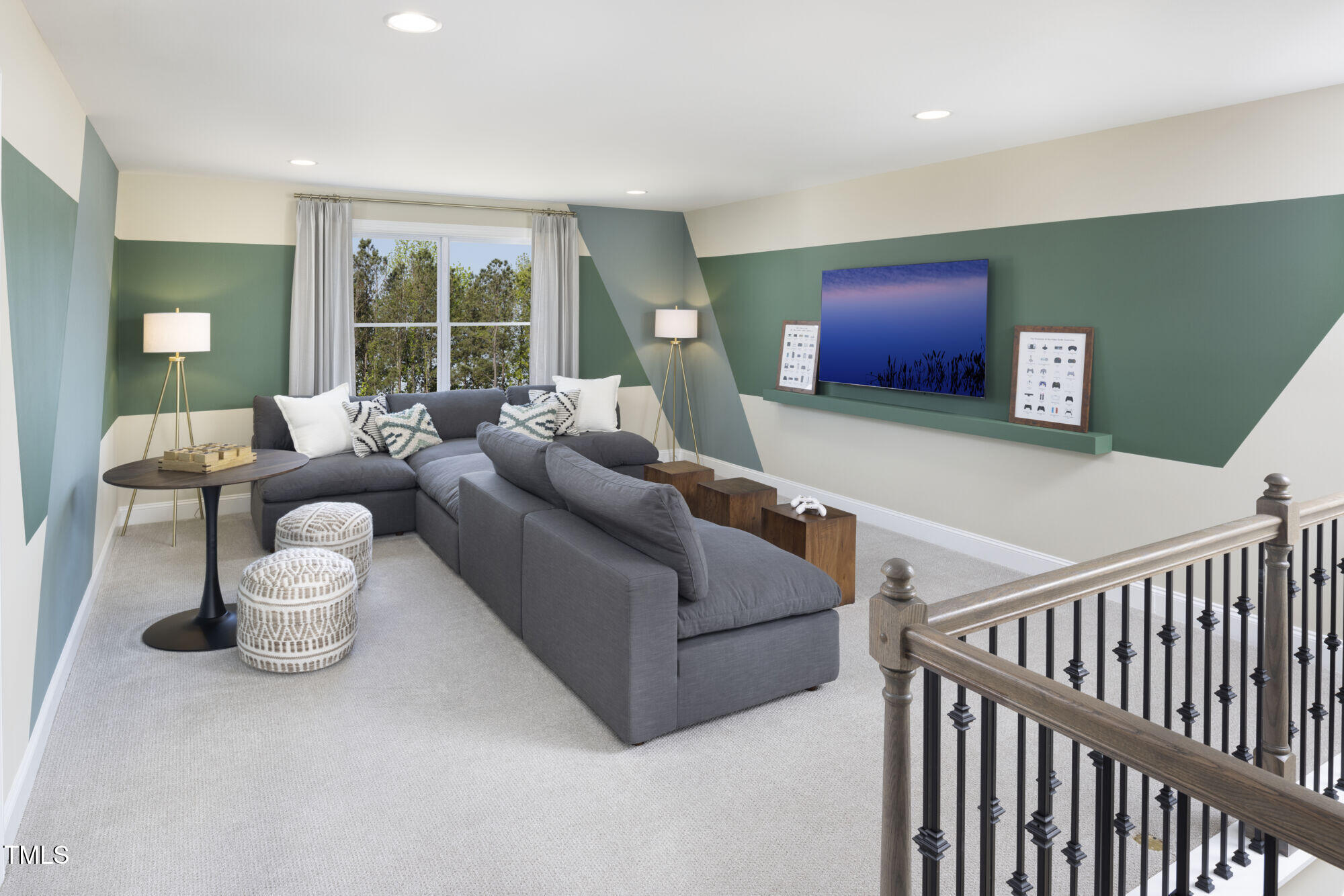 3725 Lebrun Path Fuquay-Varina, NC 27526 - Photo 5 of 13 a living room with furniture and a flat screen tv