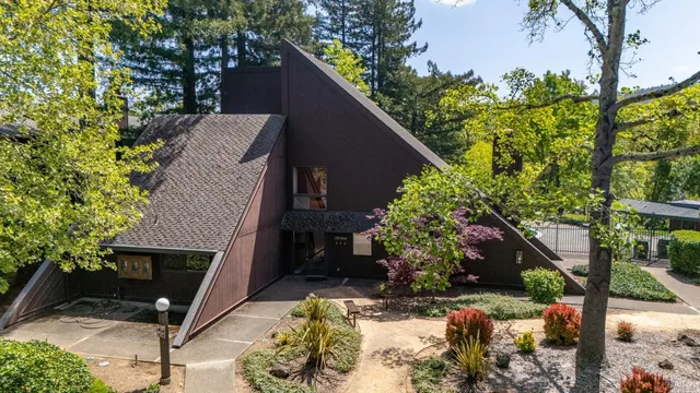 a backyard of a house with lots of green space