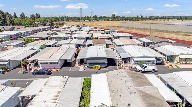 an aerial view of residential building with outdoor space