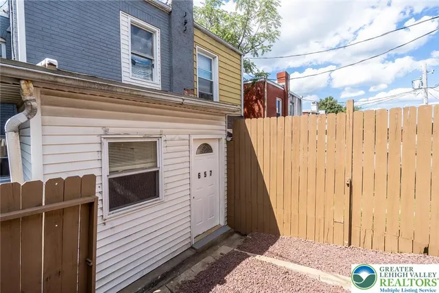 a view of a house with a door