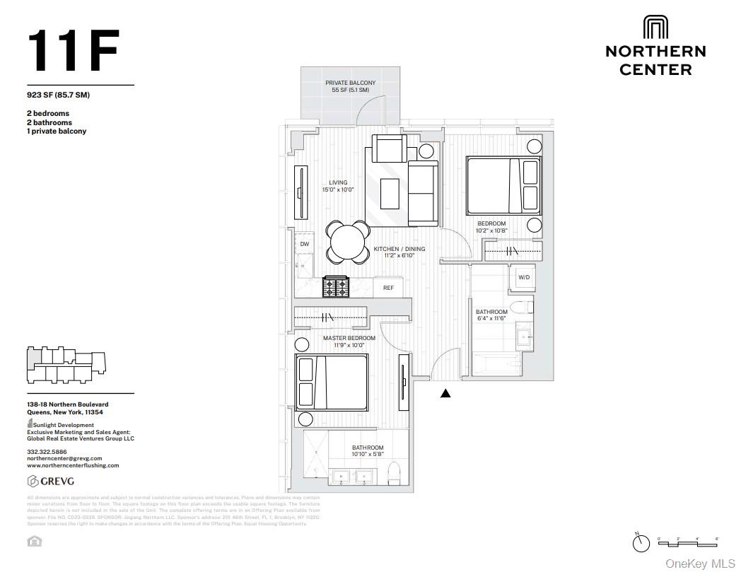 138-18 Northern Boulevard, Unit 11F Queens, NY 11354 - Photo 12 of 12 a picture of a floor plan