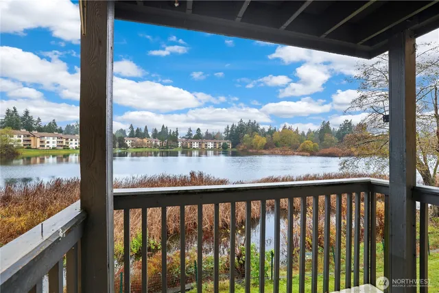 a view of a garden with houses