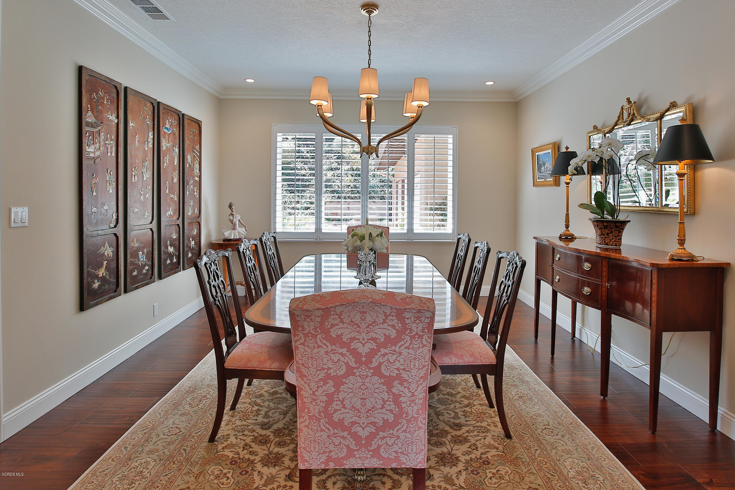 38 Inverness Road Thousand Oaks, CA 91361 - Photo 13 of 35 a view of a dining room with furniture window and wooden floor