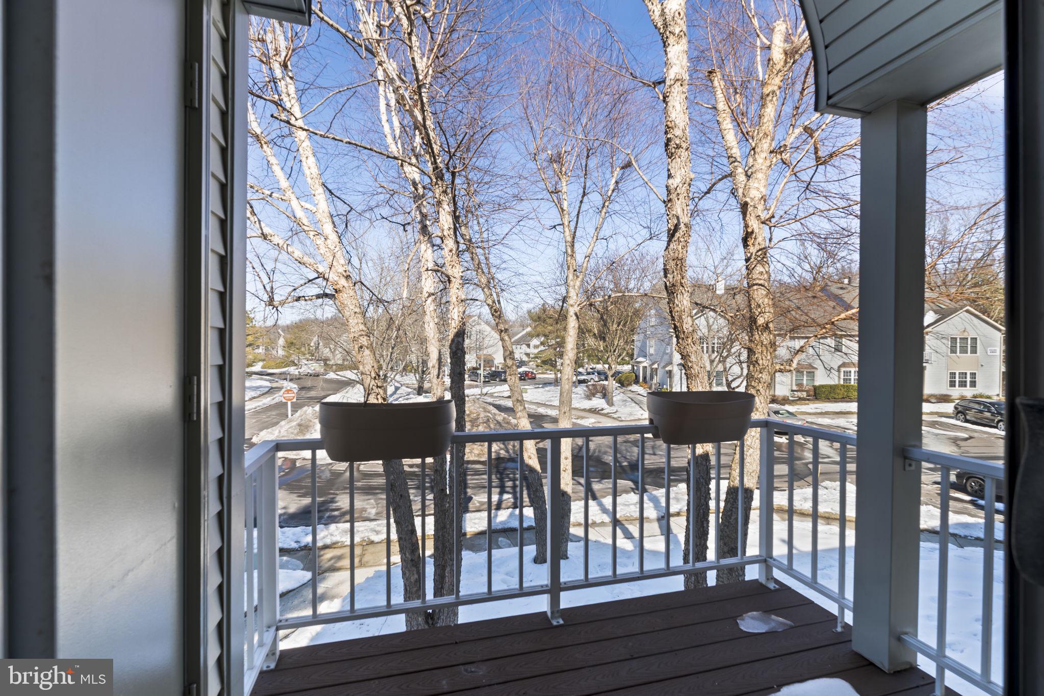 5508 B Albridge Way Mount Laurel, NJ 08054 - Photo 17 of 27 a view of balcony with a couple of large trees