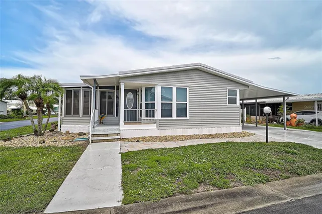 a house view with a garden space