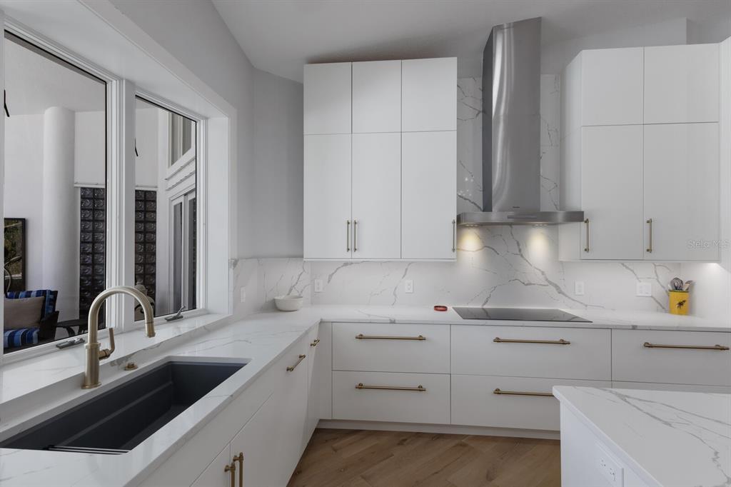 691 Eagle Watch Lane Osprey, FL 34229 - Photo 49 of 100 a kitchen with cabinets appliances a sink and a counter top