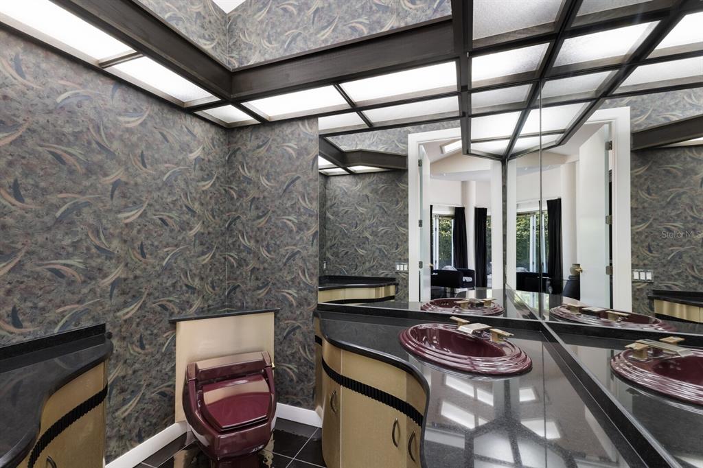 691 Eagle Watch Lane Osprey, FL 34229 - Photo 75 of 100 a bathroom with a sink a toilet and mirror