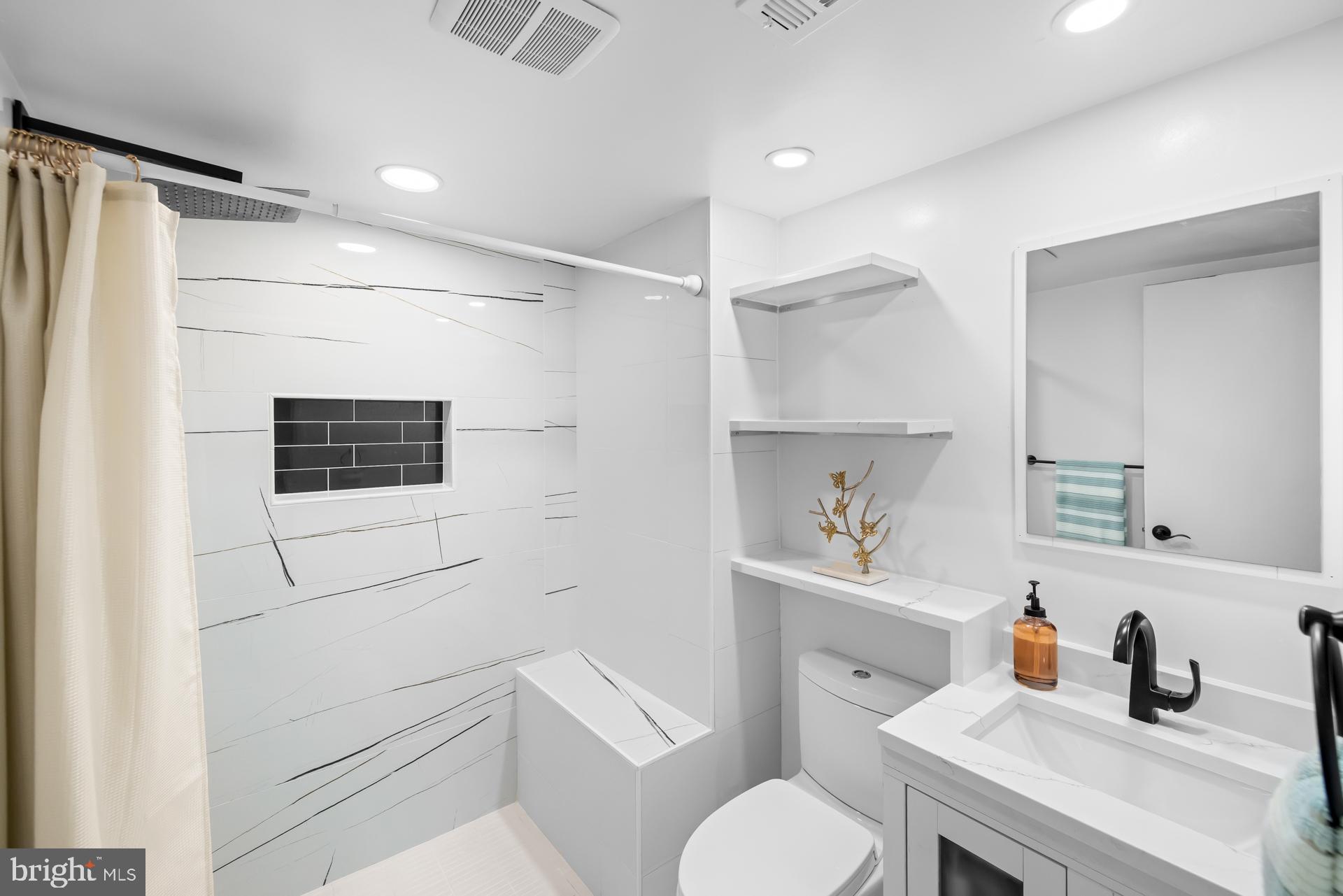 9820 Georgia Avenue, Unit 21302 Silver Spring, MD 20902 - Photo 14 of 24 Sleek modern bathroom with elegant finishes.