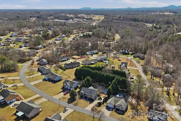 an aerial view of multiple house