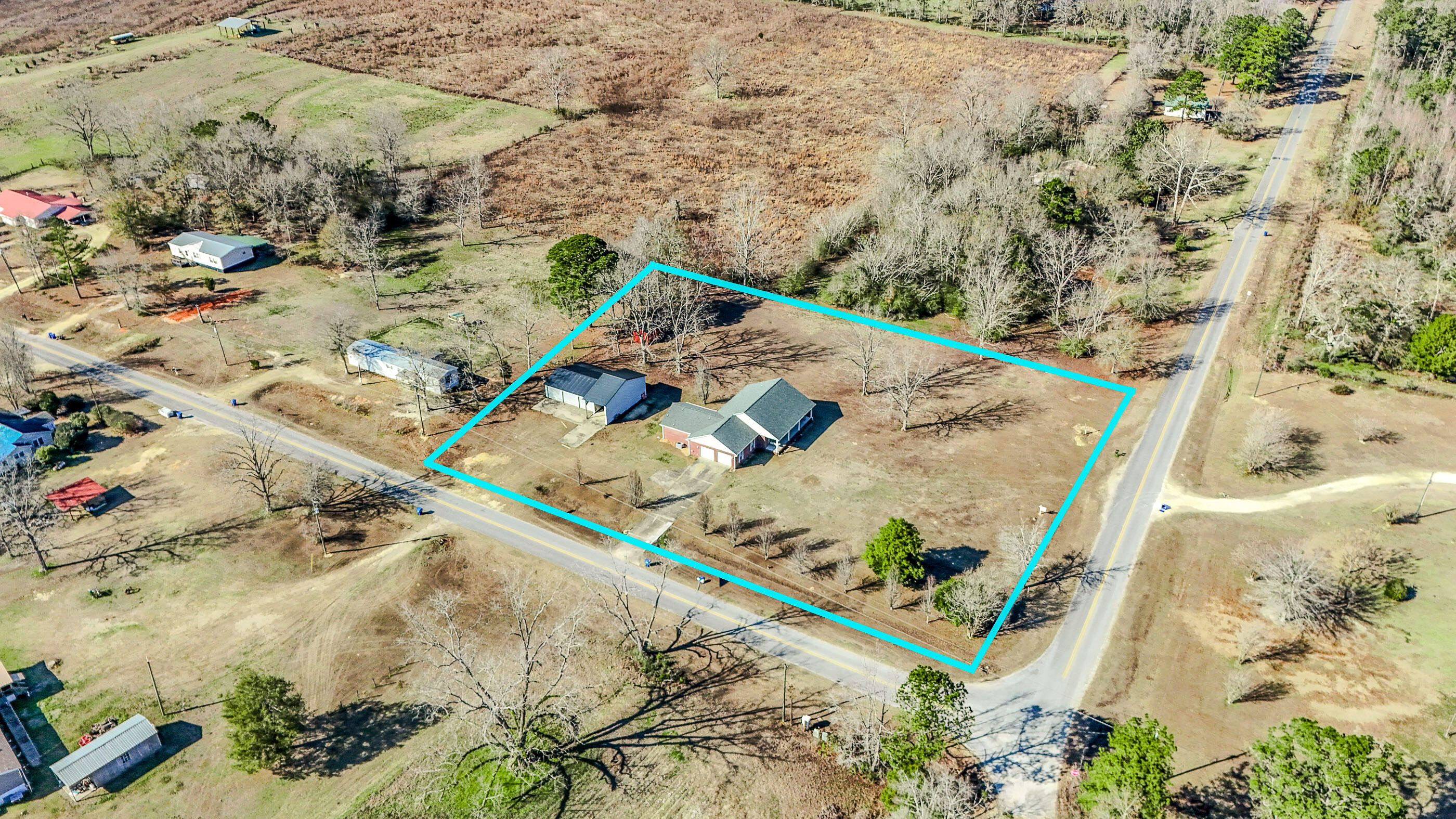 1333 Parrish Road Florala, AL 36442 - Photo 41 of 48 an aerial view of a house with a yard