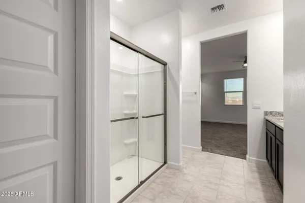 an empty room with a window