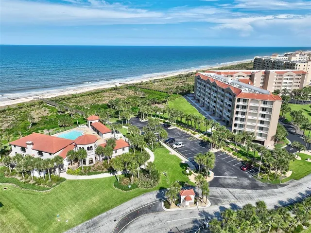 a front view of a multi story building