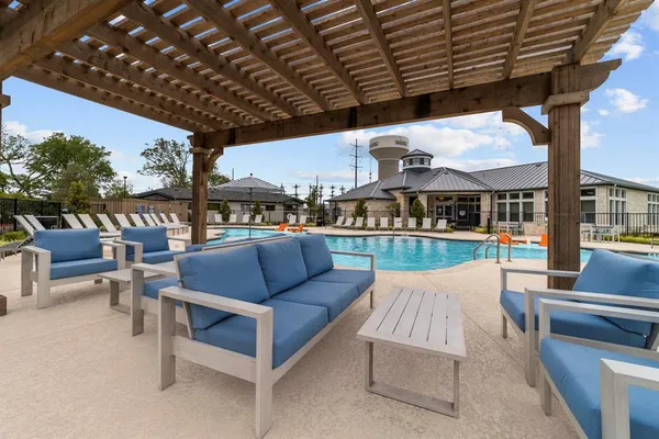 a outdoor space with patio lots of furniture