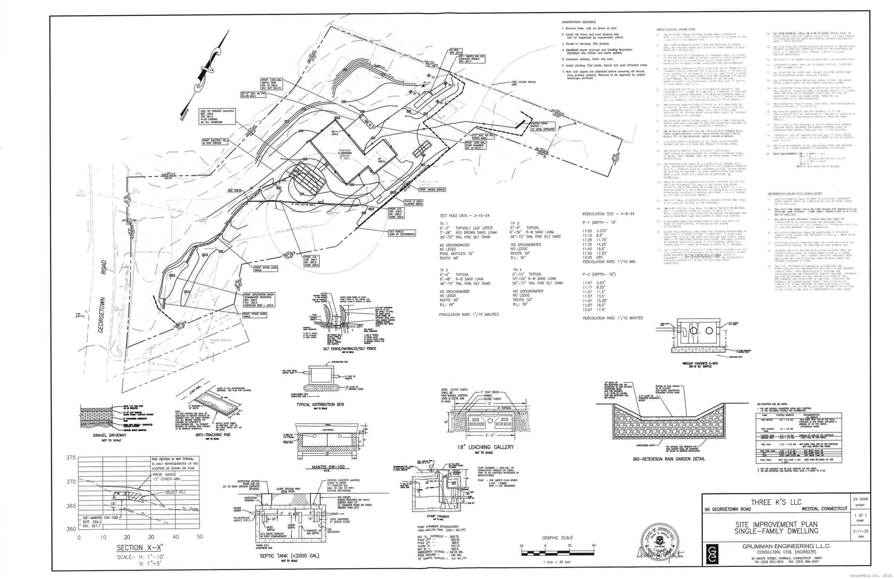96 Georgetown Road Weston, CT 06883 - Photo 18 of 22 The drainage plan for the driveway has been updated. See Map on slide 21.