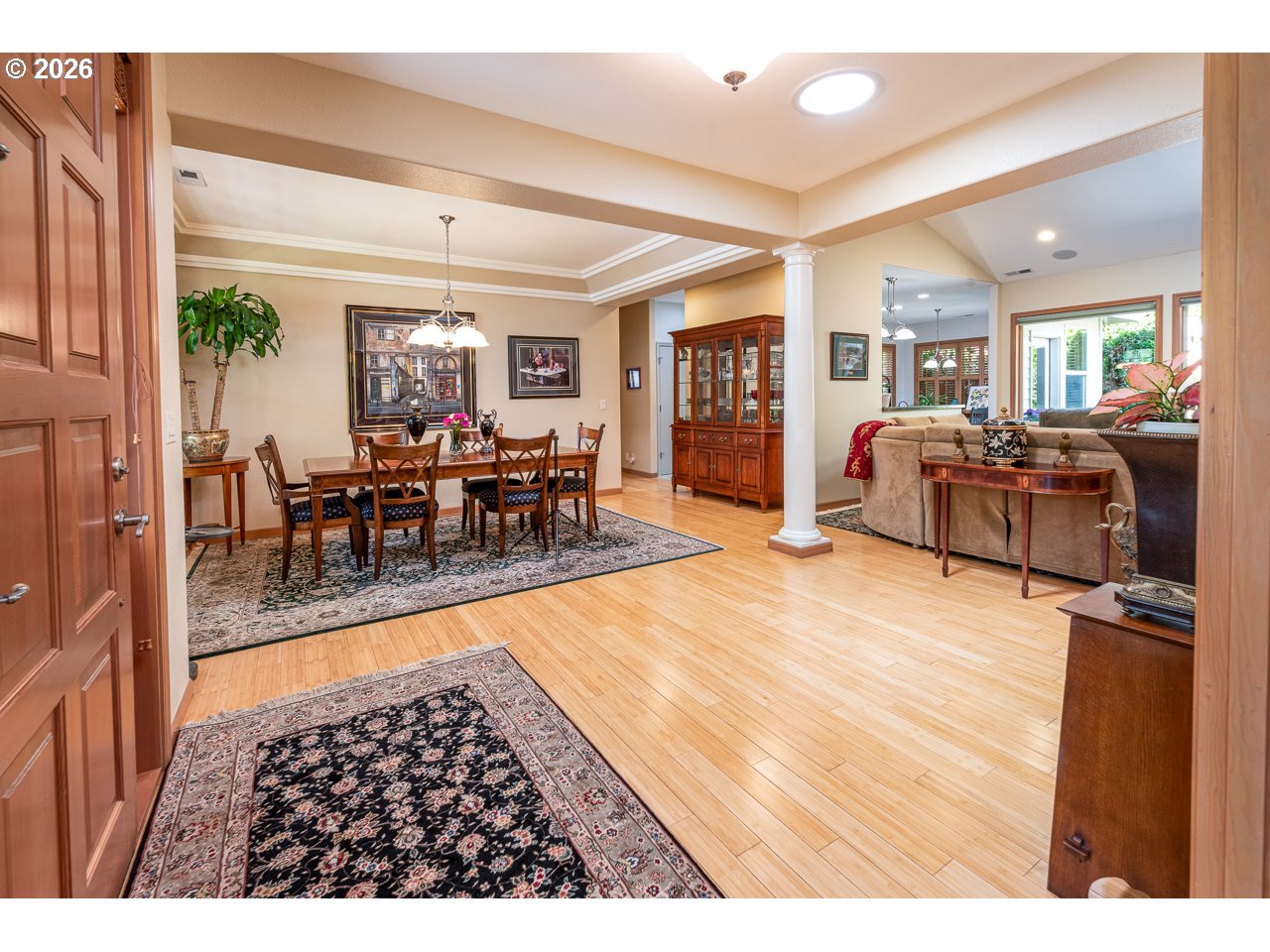 3381 Rosemont Way Eugene, OR 97401 - Photo 6 of 45 a living room with furniture a dining table and large windows