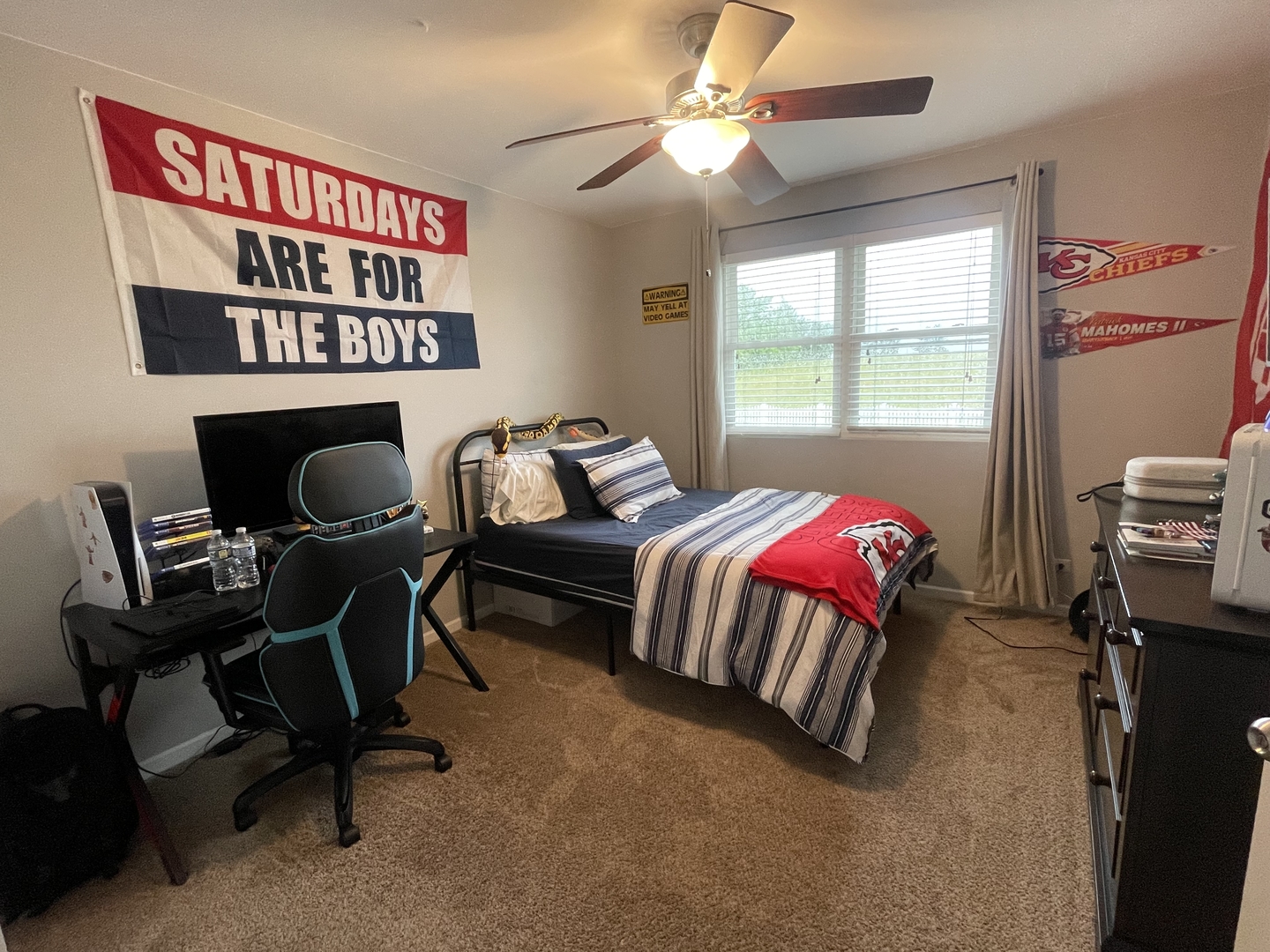 6 Emily Drive Spring Valley, IL 61362 - Photo 17 of 25 a bedroom with a bed and a chandelier