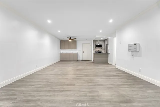 a view of a porch with garden
