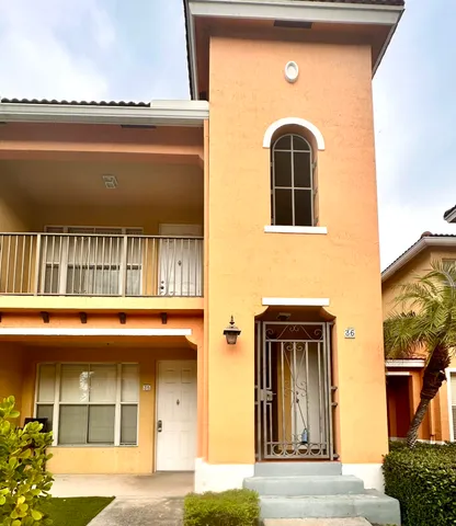 a front view of a house