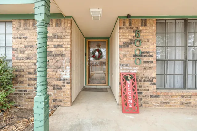 a view of front door of house