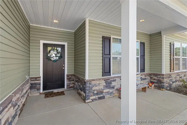 a view of front door of house