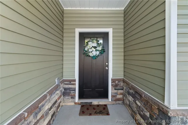 a view of entryway door front of house