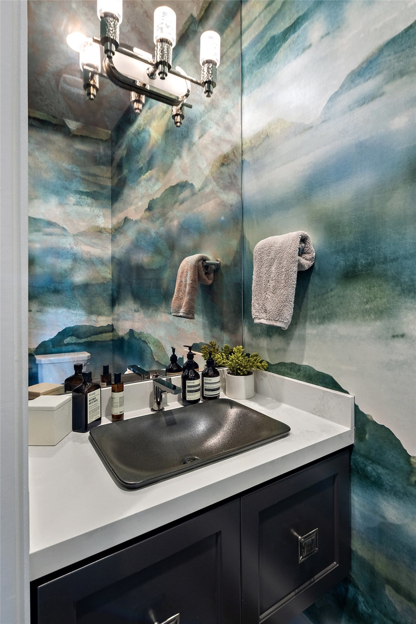 420 Marina View Way Austin, TX 78734 - Photo 13 of 32 a bathroom with a sink and a mirror