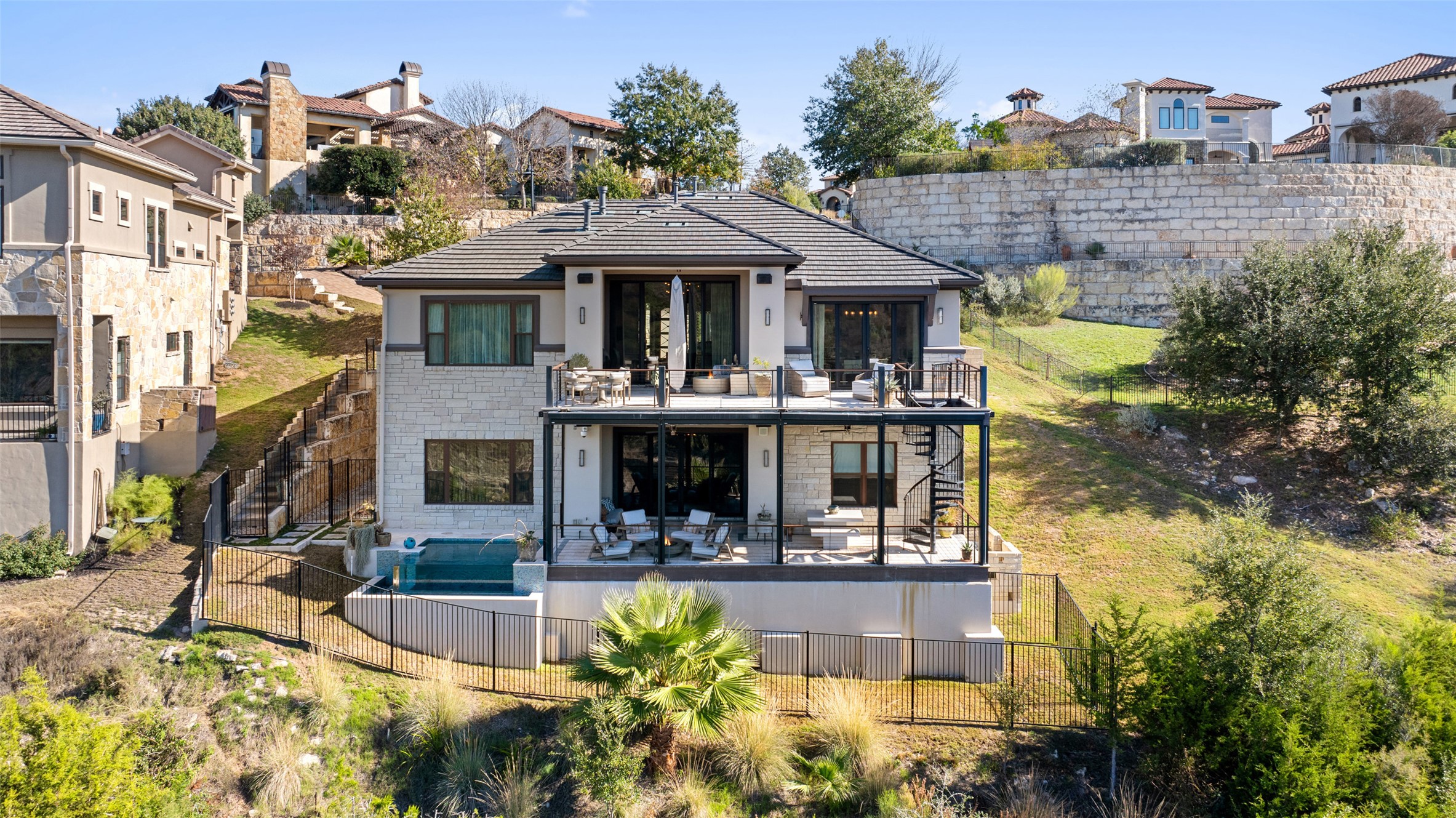 420 Marina View Way Austin, TX 78734 - Photo 30 of 32 a view of house with outdoor space and sitting area