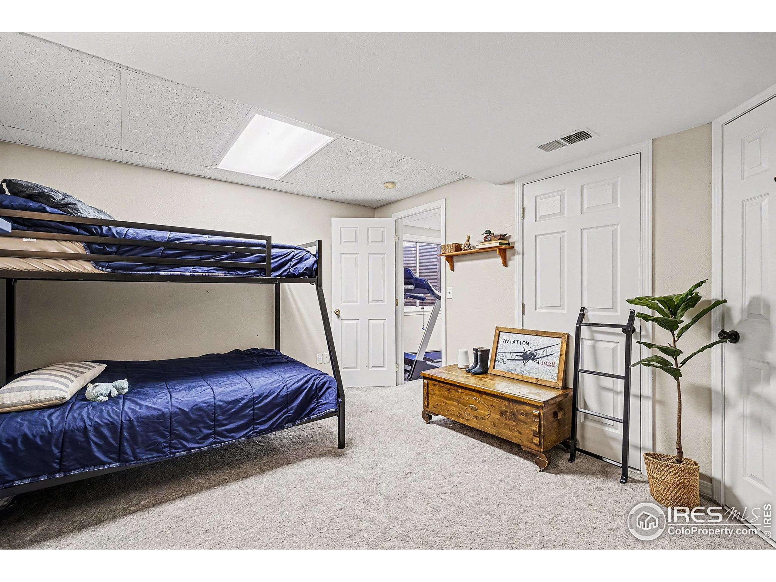 1244 Spring Creek Court Longmont, CO 80504 - Photo 28 of 32 a bedroom with a bed and a potted plant