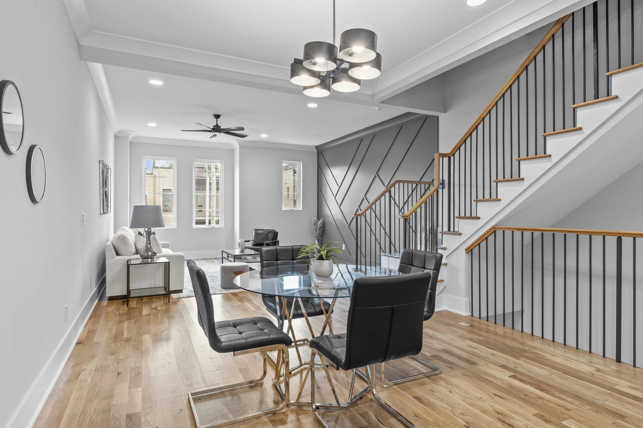 617 South West Street Raleigh, NC 27601 - Photo 6 of 44 a view of a dining room with furniture and wooden floor