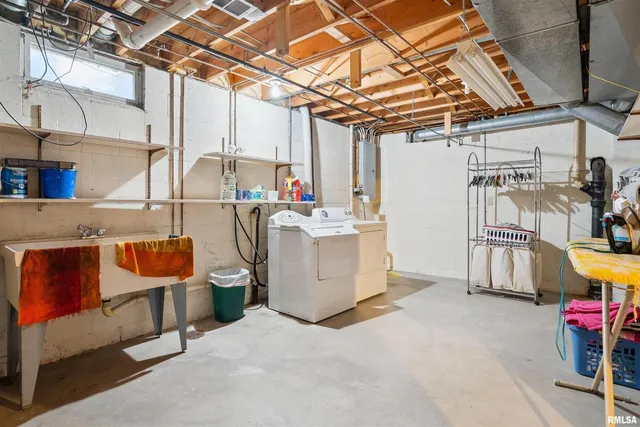 a view of a storage room with an empty room