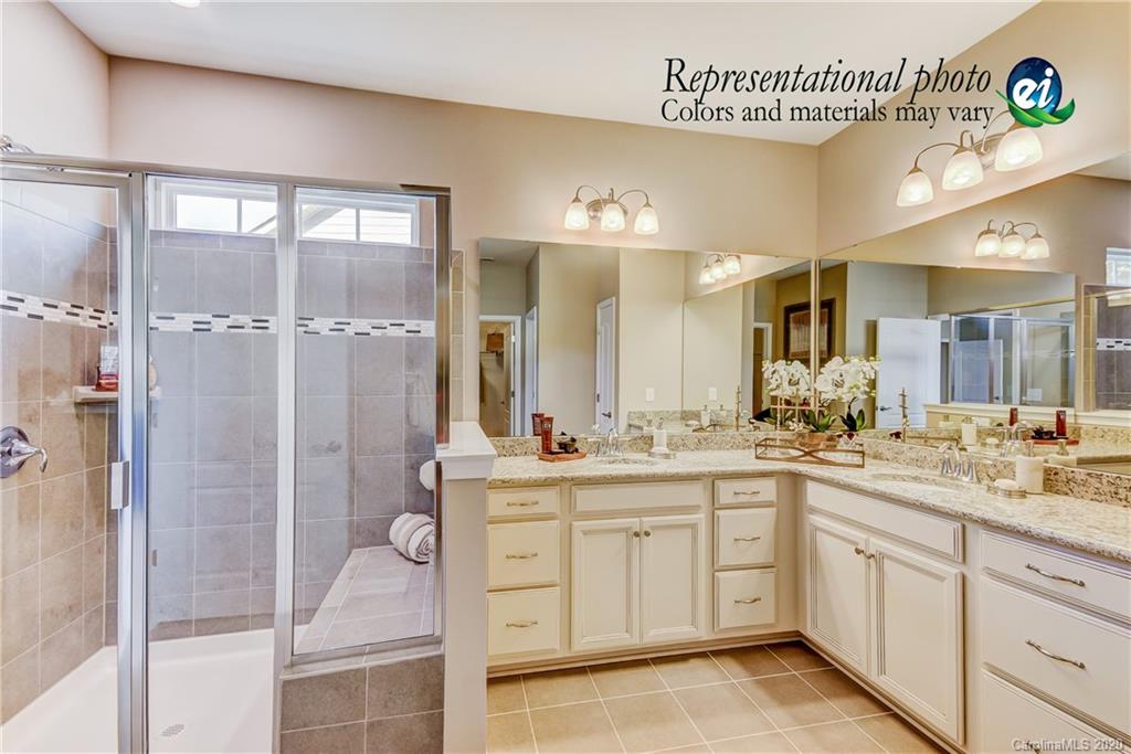 5116 Tranquility Boulevard, Unit 678 Lancaster, SC 29720 - Photo 19 of 21 a spacious bathroom with a shower sink and mirror