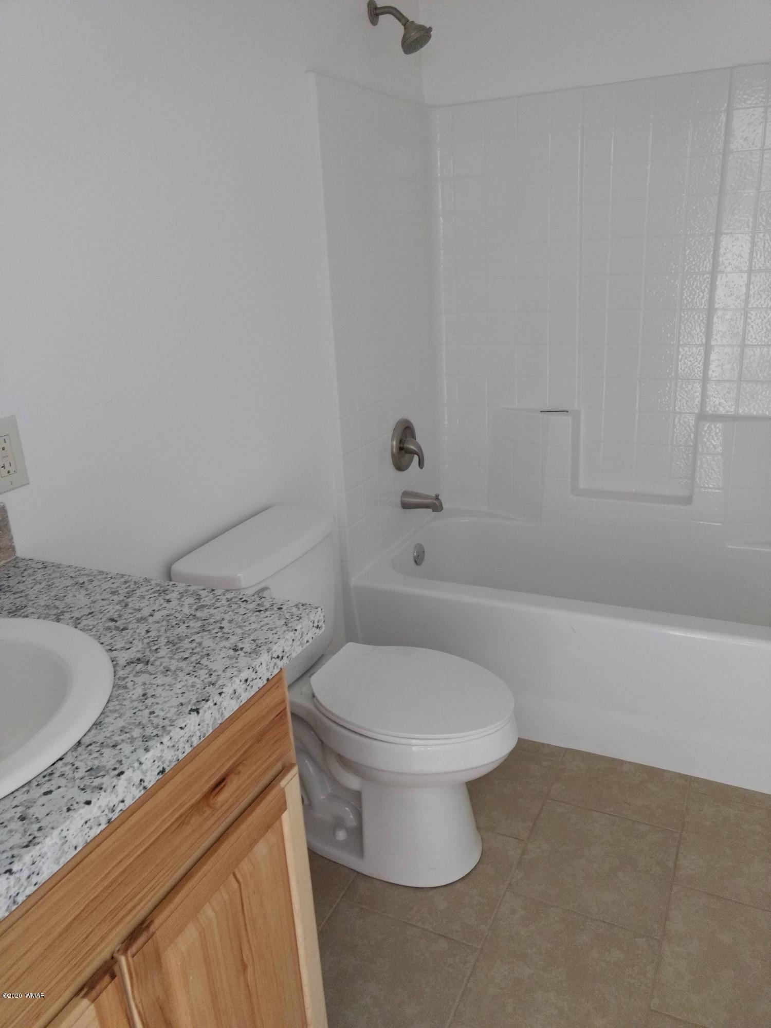 9 County Road Show Low, AZ 85901 - Photo 14 of 46 a white toilet sitting next to a bath tub