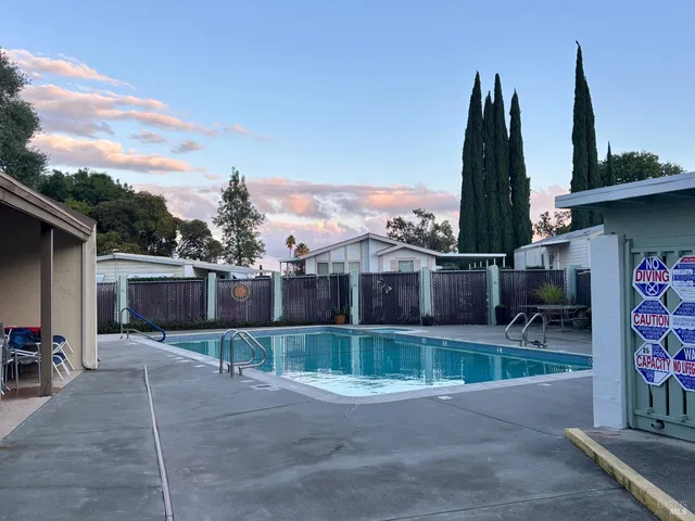 a view of a garden with an outdoor space
