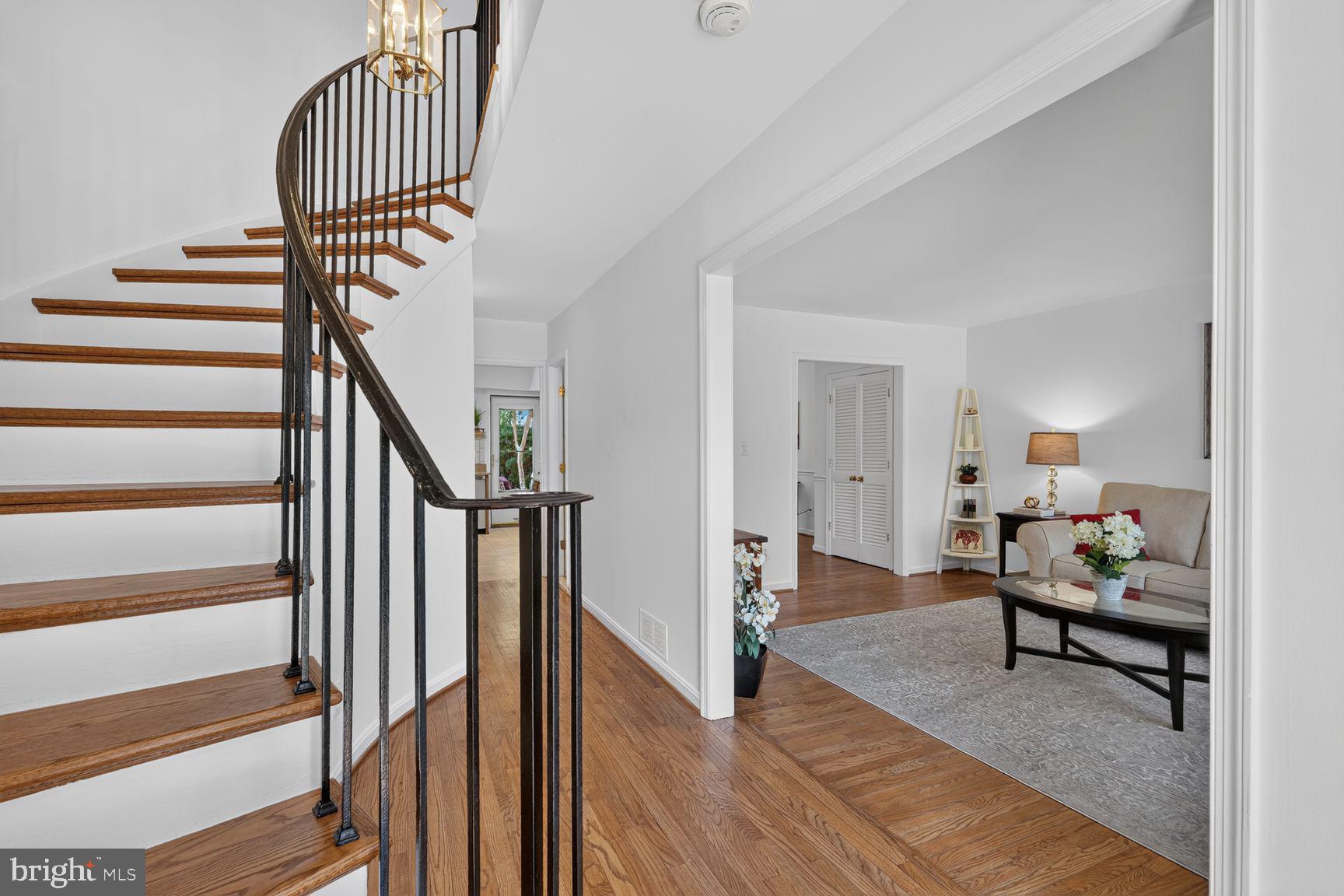 8312 Wickham Road Springfield, VA 22152 - Photo 25 of 49 Hardwood stairway to upper level