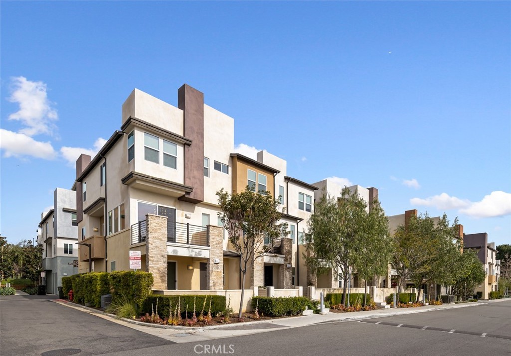 a front view of a building