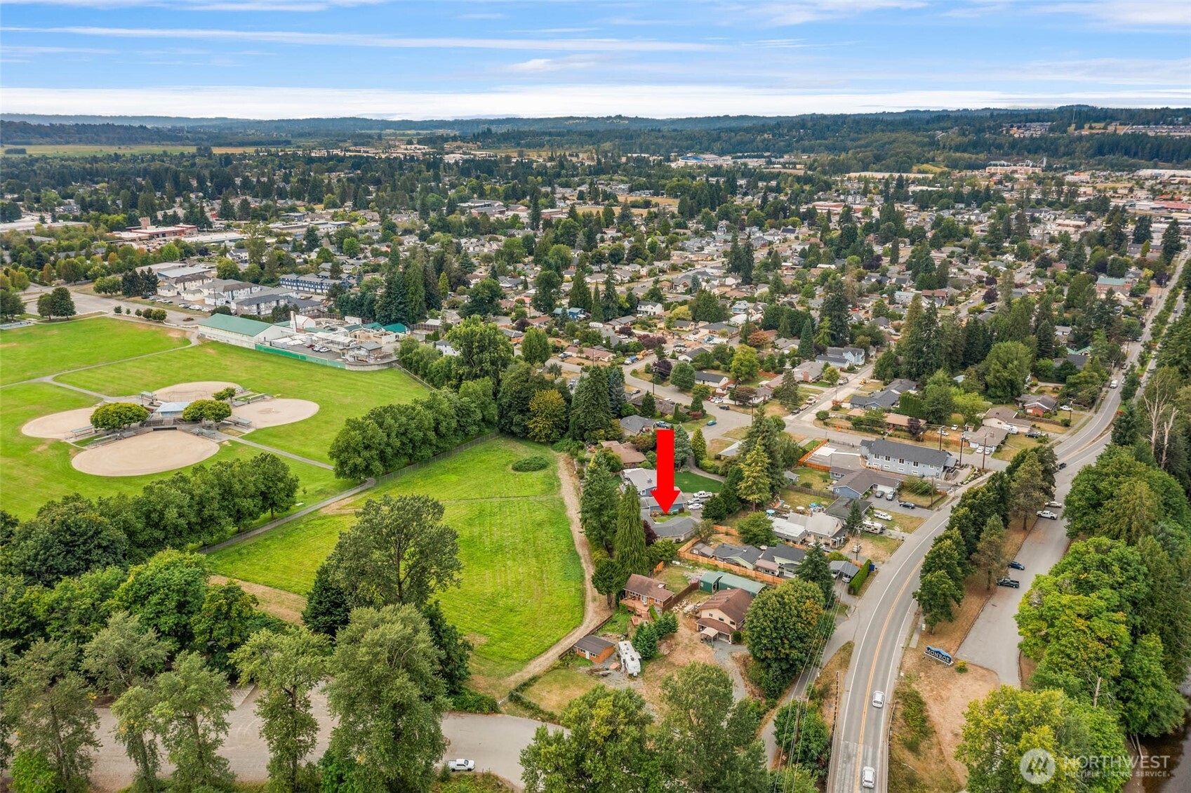 618 Riverview Drive Monroe, WA 98272 - Photo 38 of 39 an aerial view of residential houses with outdoor space