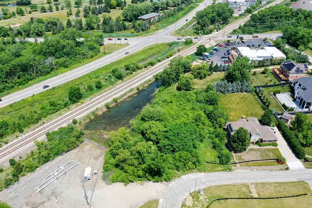 a view of a garden with a pathway